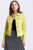 Jeansowa kurtka w kolorze limonki
