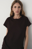 Luźny brązowy top