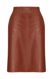 Jasnobrązowa spódnica z gumką w pasie