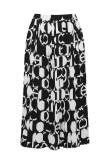 Plisowana spódnica z oryginalnym czarno-białym printem