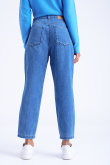 Granatowe jeansy loose fit