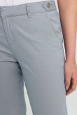 Bawełniane, szare spodnie z ozdobnymi guzikami