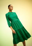 Zielona sukienka z falbaną