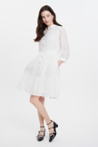 Biała ażurowa sukienka mini