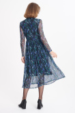 Sukienka z tkaniny typu mesh, kwiatowy nadruk