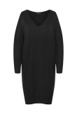 Luźna, swetrowa sukienka w czarnym kolorze