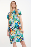 Sukienka w tropikalny print