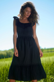 Sukienka hiszpanka midi, czarna