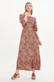 Multikolorowa długa sukienka paisley