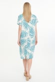 Komfortowa sukienka oversize z nadrukiem w liście palmy