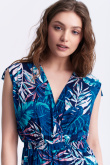 Wiskozowa sukienka o długości maxi, tropikalny print