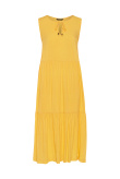 Żółta sukienka z falbaną
