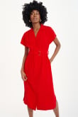 Efektowna czerwona sukienka z wiskozy