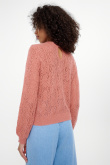 Sweter ażurowy coral