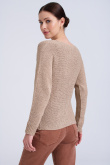 Beżowy, klasyczny sweter