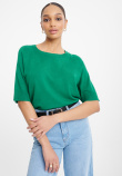Zielony sweter z krótkim rękawem