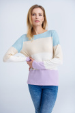 Sweter w pastelowe paski