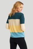 Miękki sweter z nadrukiem w pasy
