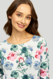 Miękki sweter z kwiatowym printem