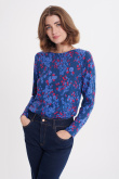 Sweter z nadrukiem w drobne kwiaty
