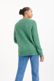 Zielony sweter z półgolfem