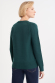 Wiskozowy sweter w zielonym kolorze