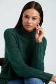 Sweter z półgolfem w kolorze butelkowej zieleni