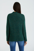 Sweter z półgolfem w kolorze butelkowej zieleni