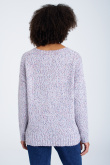 Sweter oversize z dodatkiem wełny, szary melanż