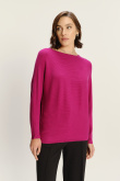 Sweter typu nietoperz w kolorze fuksji