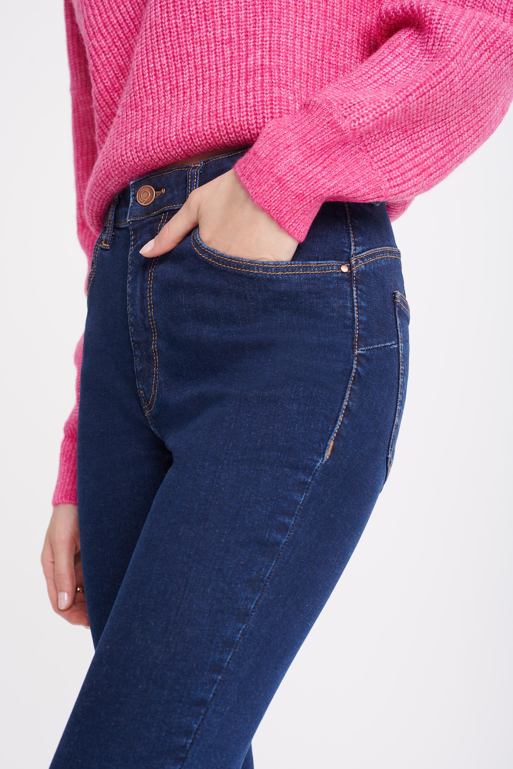 Granatowe skinny jeans