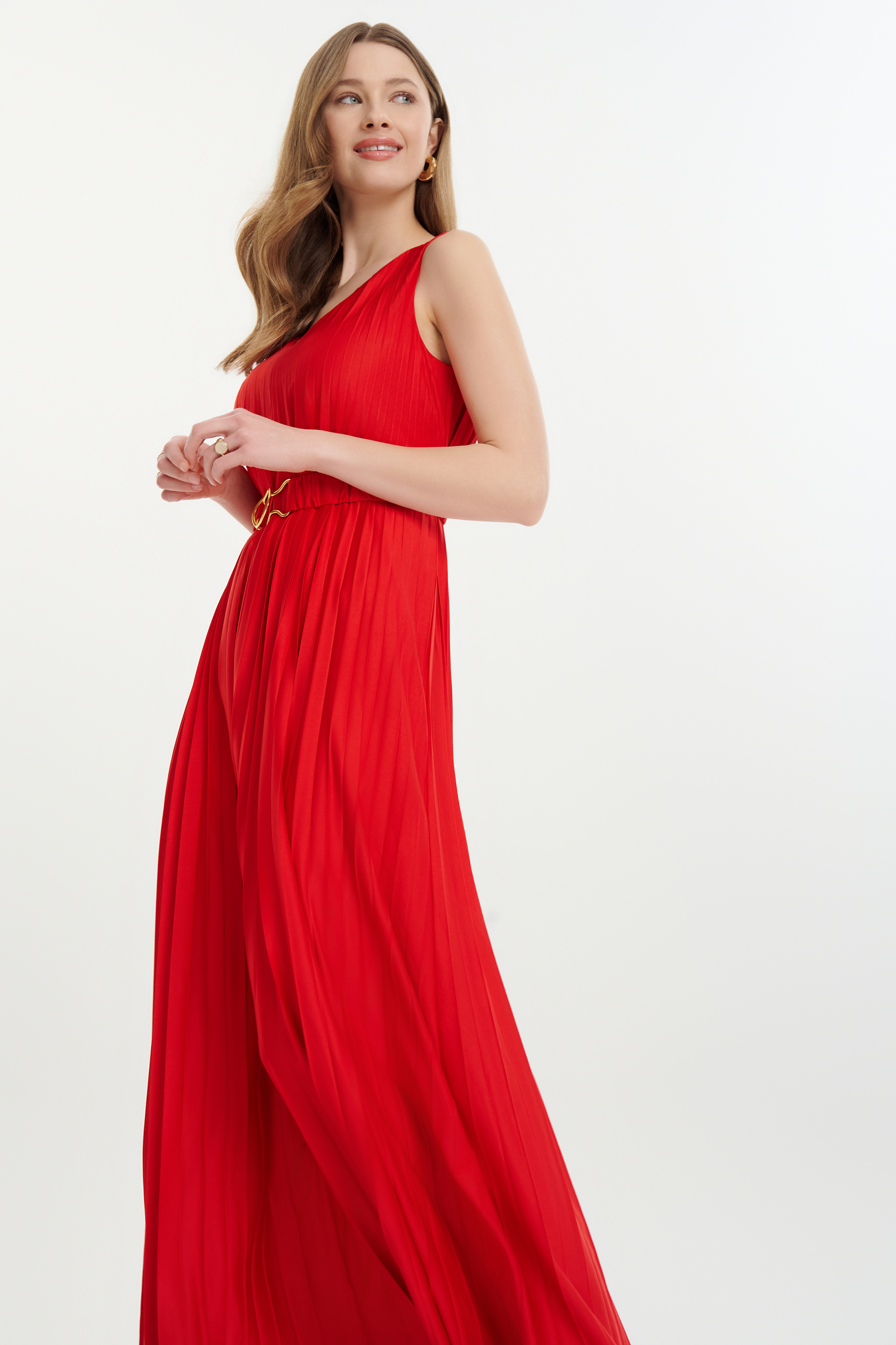 Elegancka sukienka maxi czerwona