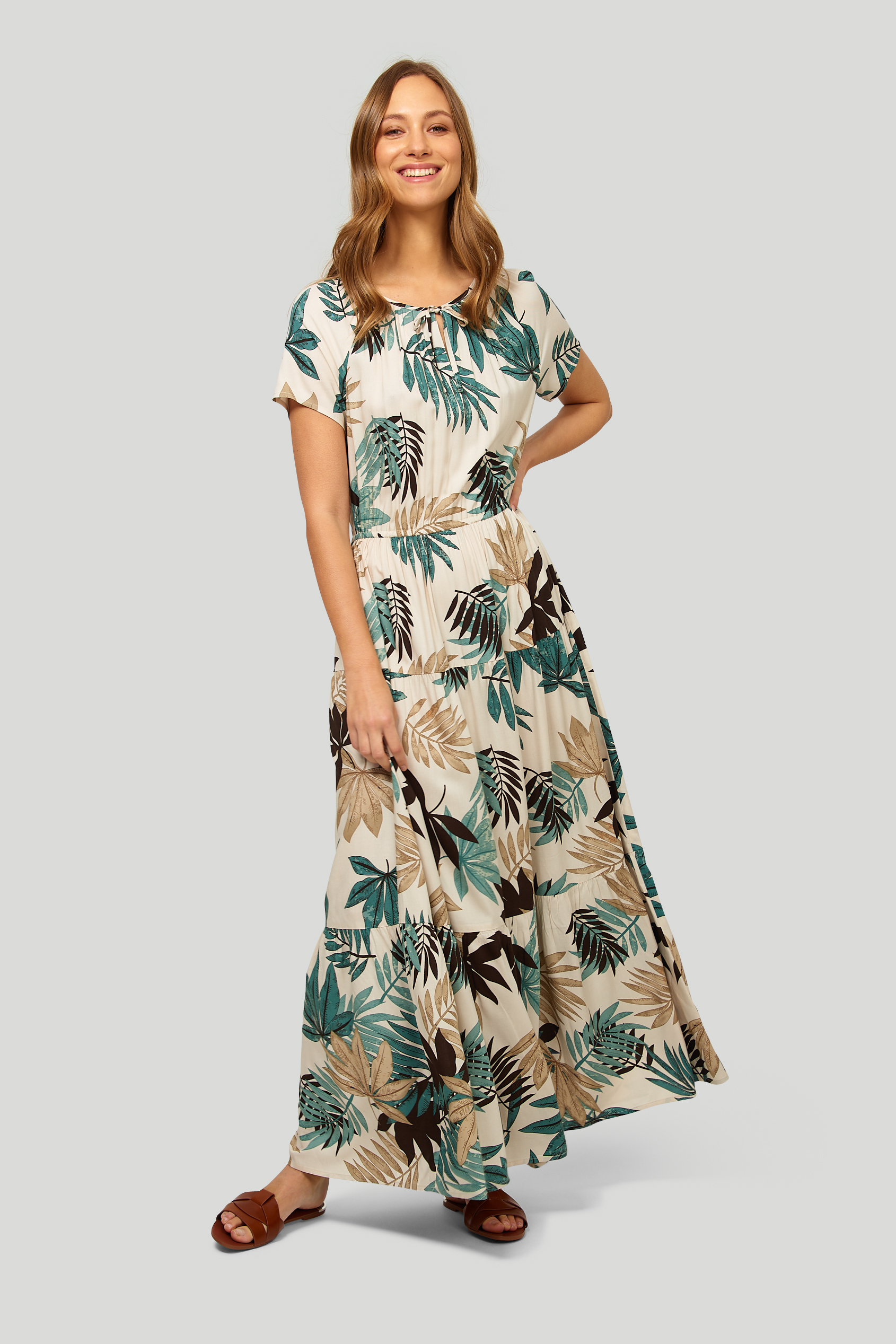 Wiskozowa sukienka z nadrukiem