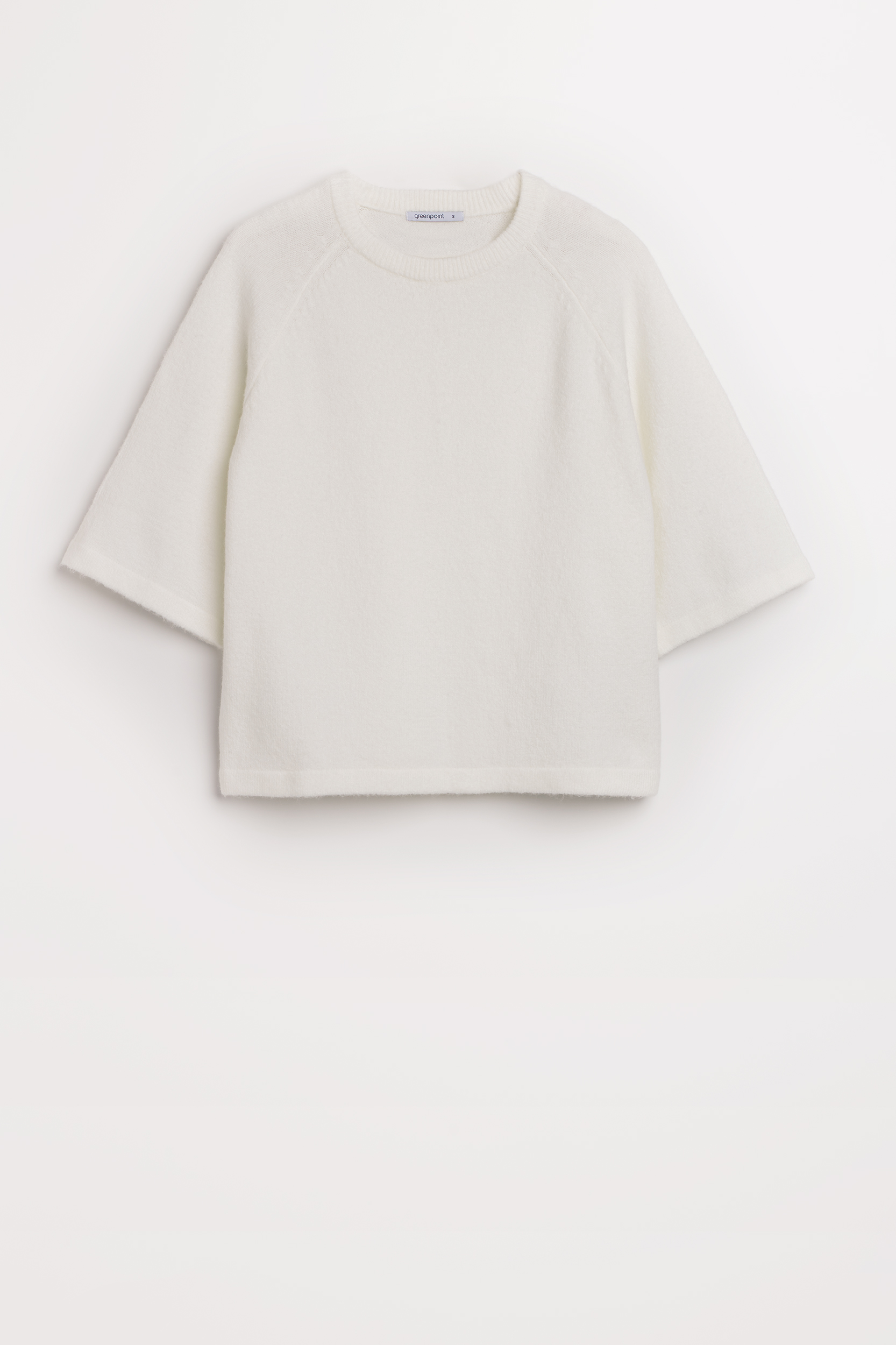 Sweter o luźnym fasonie w kolorze złamanej bieli